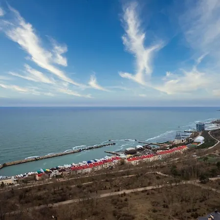 公寓 44 Pearl 1-bedroom Panoramic Sea View 敖德萨